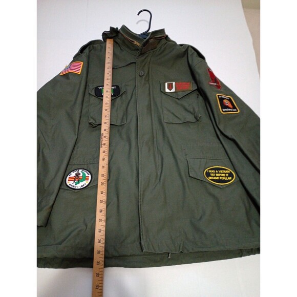 Vietnam Era Memorial Cold Weather Field Coat Large Patches Alpha Industries - Picture 6 of 14